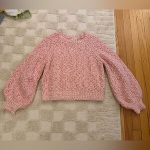 Lush Pink Bouclé Women's Sweater